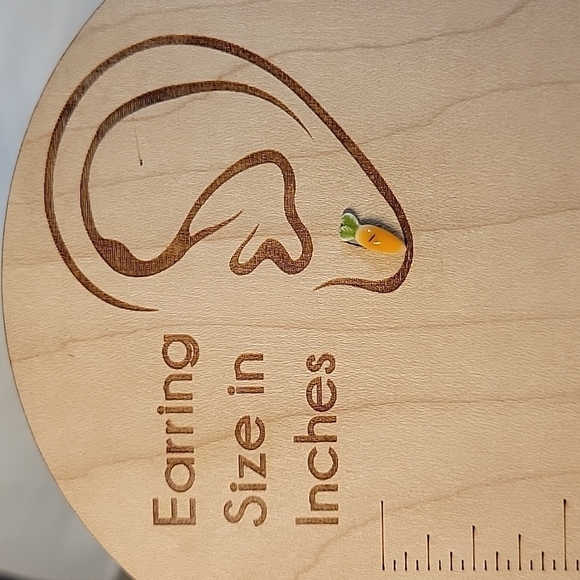 Tiny Carrot Stud Earrings - Picture 2 of 6